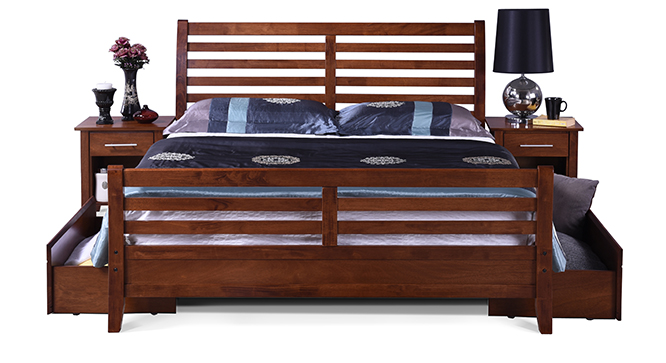 Remont Storage Bed Queen Size(Teak Finish)
